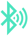 Bluetooth connectivity icon representing wireless data transfer for Leveltag smart sensor devices